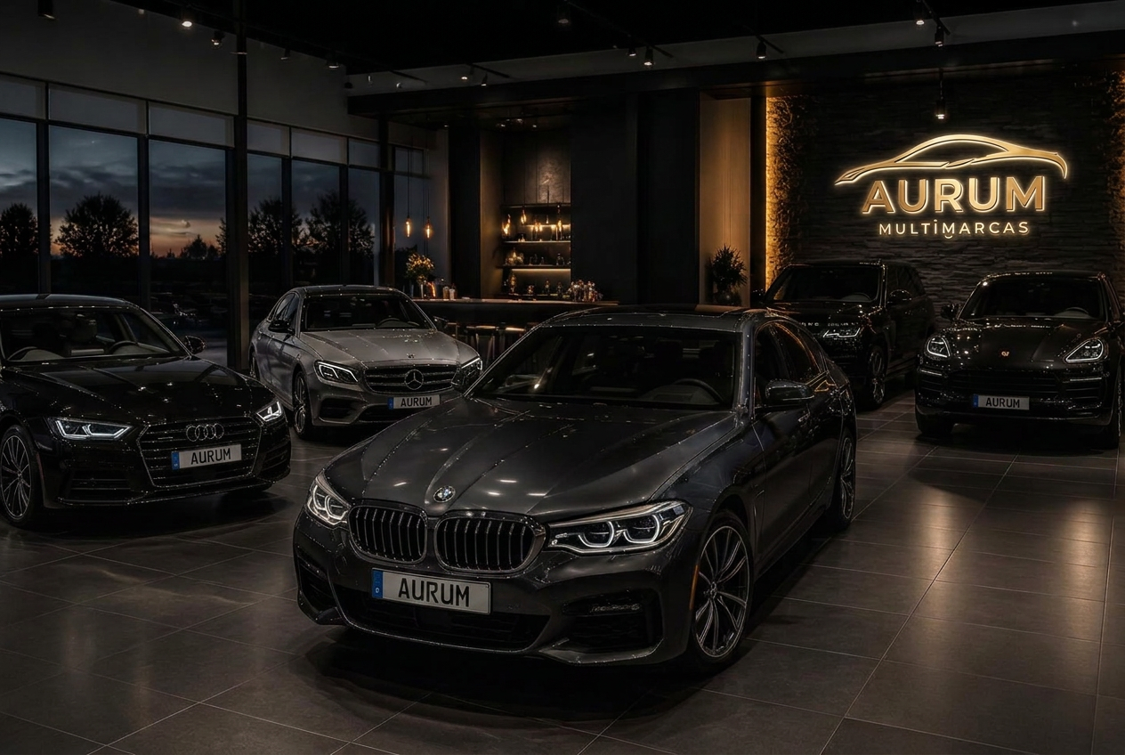Showroom Aurum Multimarcas com veículos premium
